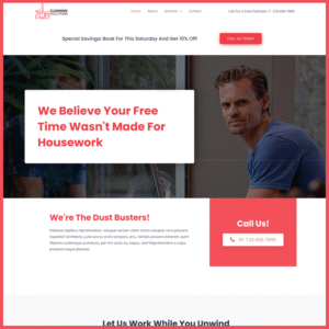 Pre-built Readymade Professional Website for Cleaning Business