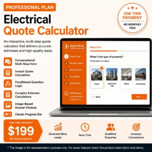 Electrical Quote Calculator - Professional Plan